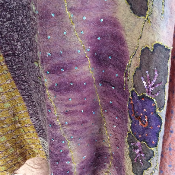 Custom one of a kind Handmade French Felted Wool tunic vest - Picture 5 of 5